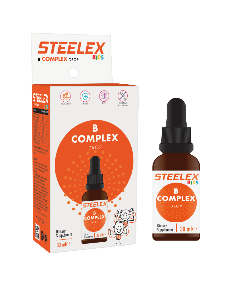Steelex Kids B Complex Drop Box and Bottle